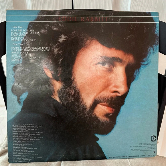 EDDIE RABBITT ~ Vintage vinyl no scratches on wax original cover/sleeve 1975 - Picture 4 of 5